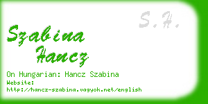 szabina hancz business card